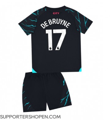 Manchester City Kevin De Bruyne #17 Tredje tröja Barn 2023-24 Kortärmad (+ korta byxor)